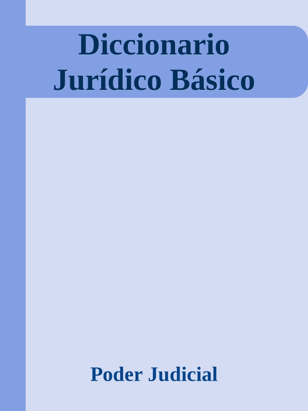Cover of Diccionario Jurídico Básico