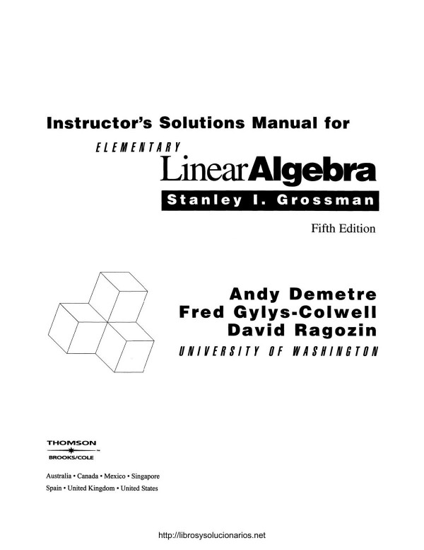 Cover of Álgebra Lineal 6a Edición (Solucionario)